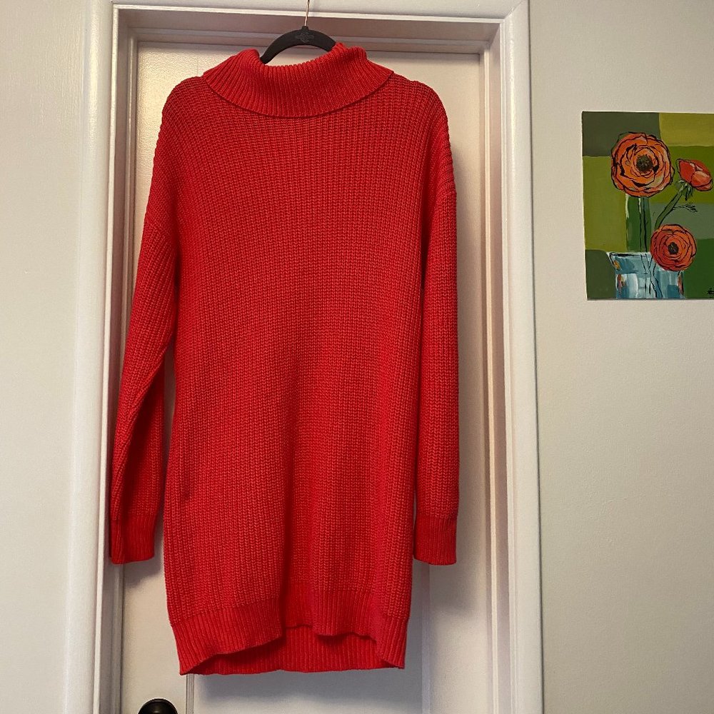 Lovers + Friends Magenta Knit Sweater Dress